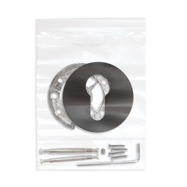 Накладка на цилиндр ESC.C.RLR/R.486 BL-24 черный (1 шт.)