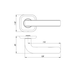 Ручка раздельная K.TRD62.TOROID BL-24 черный