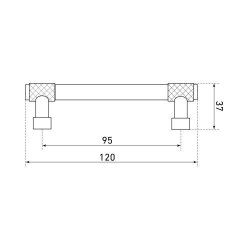 StahlBuro AP2307-96 2шт., CP хром. Ручка-скоба мебельная (20, 200)