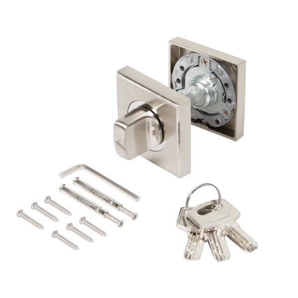 Ручка поворотная с фиксацией ключом BK6.FIX.JK SN-3 мат.никель