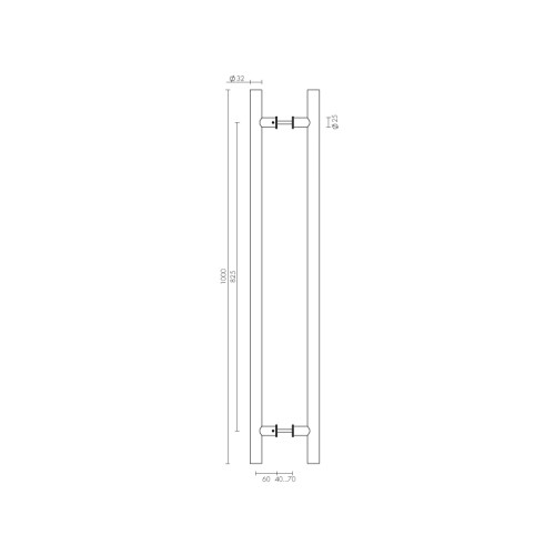Ручка-скоба PULL.PH25/825.22 INOX 304 (PH-22-25/825-INOX)