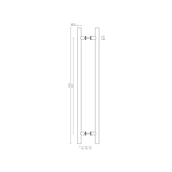 Ручка-скоба PULL.PH25/825.22 INOX 304 (PH-22-25/825-INOX)