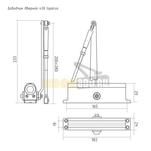 Дверной доводчик Isparus 430