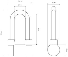 СТАНДАРТ AL-660L d9,5мм ЕВРОПАКЕТ Замок навесной (120,30,15)