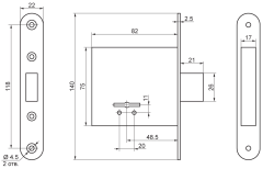 Рязань ЗВ 8-6/03  72500 Замок врезной б/руч (20)