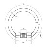 АЛЛЮР ВС-Ц 4К (900 мм) кодовый Замок велосипедный с цепью (30,10)