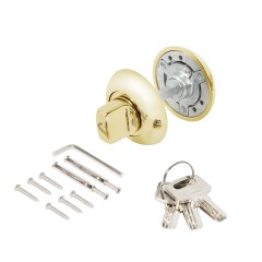 Ручка поворотная с фиксацией ключом BK6.FIX.JR GP-5 золото