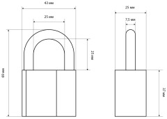 СТАНДАРТ AL-750 d7,5мм ЕВРОПАКЕТ Замок навесной (120,30,15)