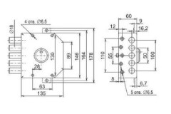 Сенат ЗНС 2&quot;У&quot; 5кл б/о 074 Замок накладной тяж (6)