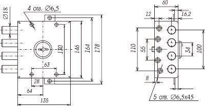 Сенат ЗНС 1-5 б/о  021 Замок накладной тяж (6)