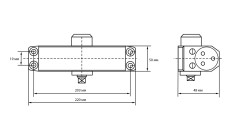 БУЛАТ Доводчик дверной ДД 302/3 B-B (25-85 кг) черный (10)
