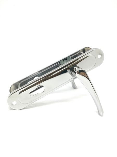 Зенит РФ1-85.01 хром (квадрат 120 мм) к замку ЗВ 4-85 Комплект ручек (20)