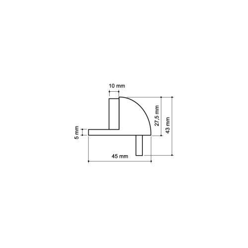 Упор дверной напольный STOPPER/ZA003 (DH003ZA) CP-8 хром