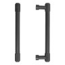StahlBuro AP2307-128 2шт., BL матовый черный. Ручка-скоба мебельная (15, 150)