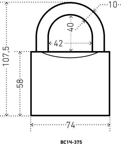АЛЛЮР ВС1Ч-375 d10мм полимер 5кл. Замок навесной (24,6!!!)
