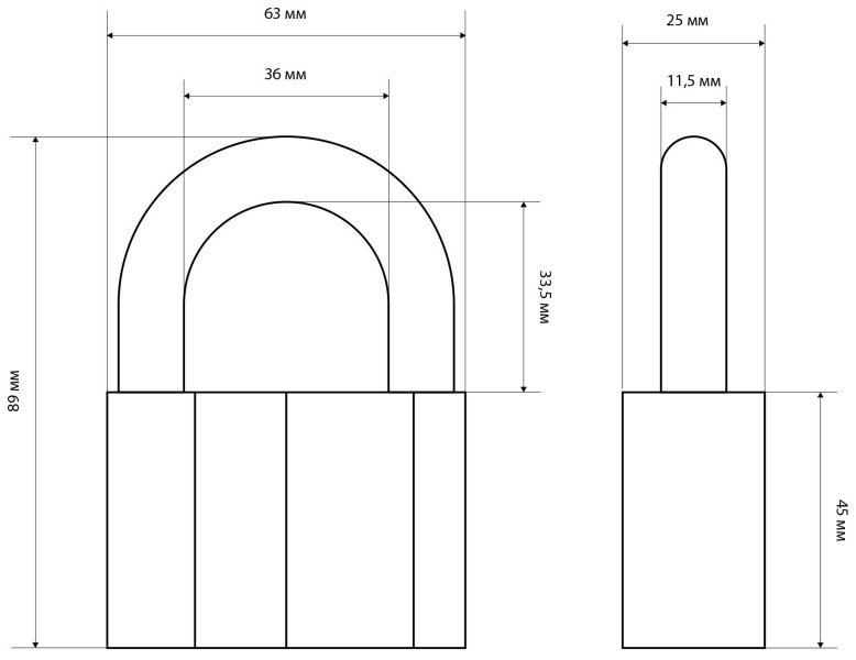 СТАНДАРТ AL-770 d11,5мм ЕВРОПАКЕТ Замок навесной (96,24,12)