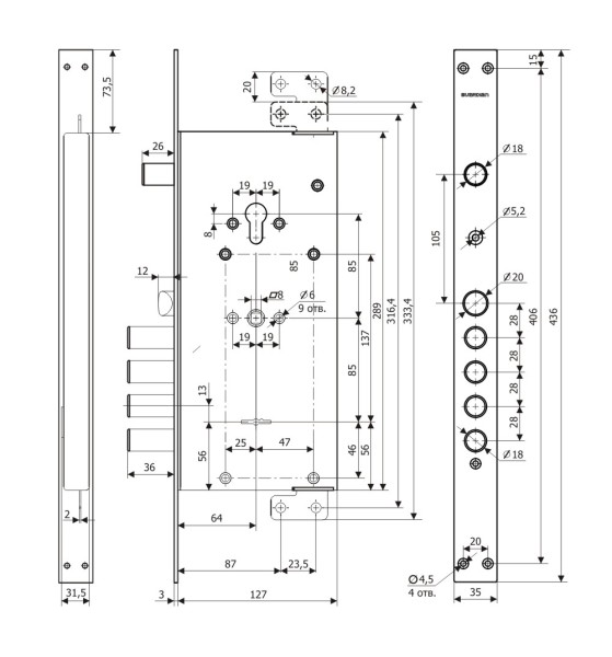 Гардиан 75.14ZТ ReStart 2-х систем. с перекод.с/т б/о б/накл 5 кл Замок врезной тяж. (4)