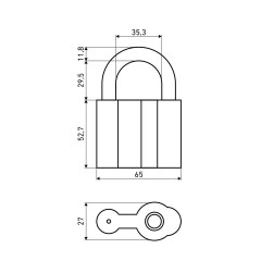 АЛЛЮР  ВС2-1С d12мм Замок навесной (48,6!!!)