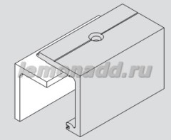 AGILE 150 угловой профиль, крепление к стене (цена за метр) (DORMA)