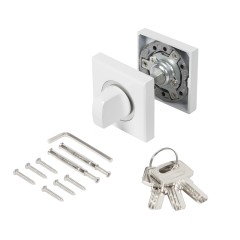 Ручка поворотная с фиксацией ключом BK6.FIX.JK WH-19 белый