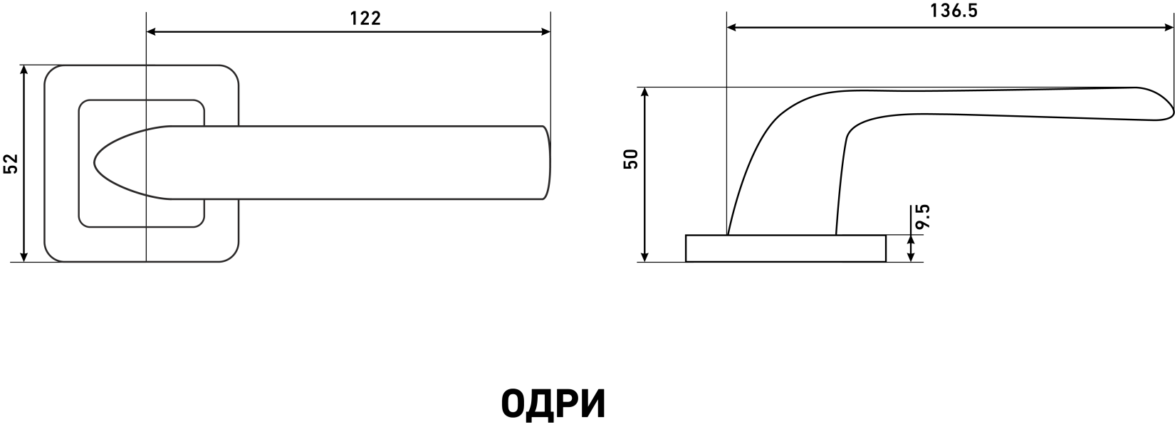 АЛЛЮР АРТ "ОДРИ" MBN (2440) графит Комплект ручек (20)