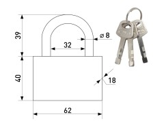 Soller Extra 701-70HD сатин Замок навесной (48,6)