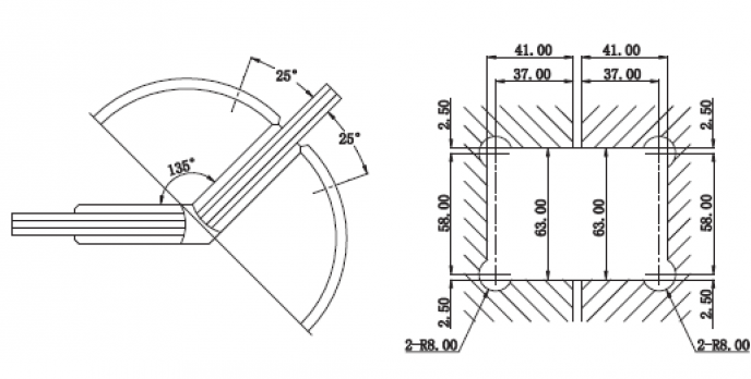 Душевая петля dormakaba S1000-166