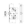 Защелка врезная MAGNLN96WC-50 (LN96WC-50) BL черный