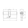 Цилиндровый механизм 164 SN/90 (40+10+40) mm никель 5 кл.