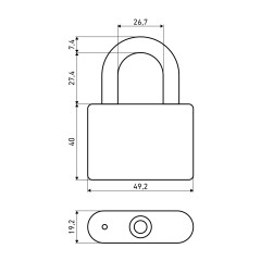 АЛЛЮР ВС1Ч-4505 d7мм 5кл. Замок навесной (72,6!!!)