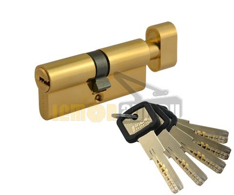 Цилиндровый механизм симметричный ЛПУВ.УК (личина перфорированная усиленная ключ-вертушка с удлиненным ключом)