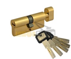 Цилиндровый механизм симметричный ЛПУВ.УК (личина перфорированная усиленная ключ-вертушка с удлиненным ключом)