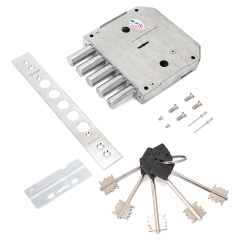 Рязань ЗВ 8-6ЛК5/15.ЗШ левый 5/102 б/о с защит.шторкой 72114&quot;BORDER&quot; Замок врезной тяж (6)