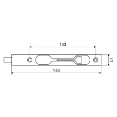 АЛЛЮР 01-140 SN мат.никель Шпингалет торцевой (320,40)