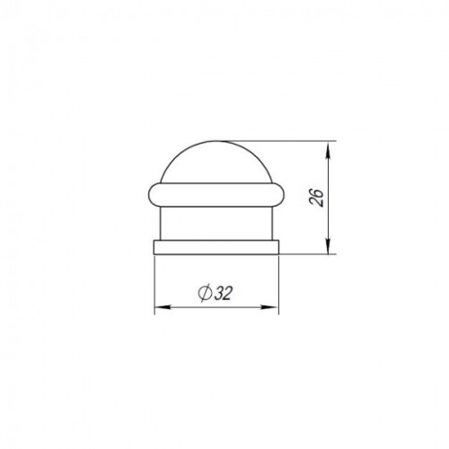 Упор дверной напольный DFIX/F26 (DS PF-26) ABG-6 бронза