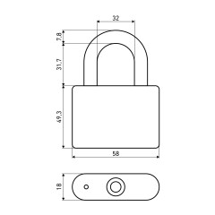 АЛЛЮР ВС1Ч-4506 d8мм 5кл. Замок навесной (48,6!!!)
