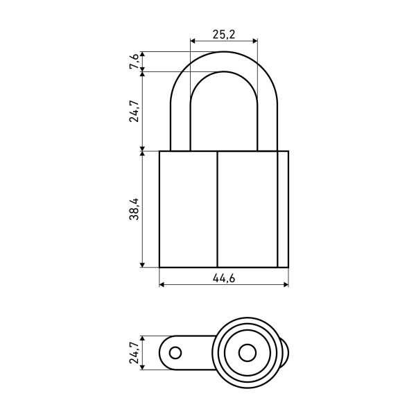 АЛЛЮР  ВС2-26С d8мм Замок навесной (72,6!!!)