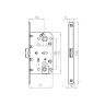 Защелка врезная PLASTLP96WC-50/BODY SN мат.никель (кратно 30 шт, нет ответной планки)
