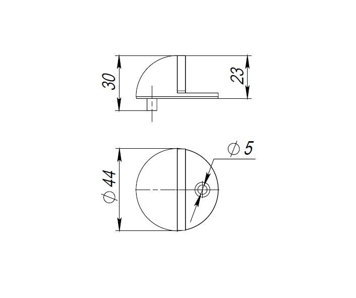 Упор дверной напольный DFIX/F50 (DS PF-50 ) GR-23 графит