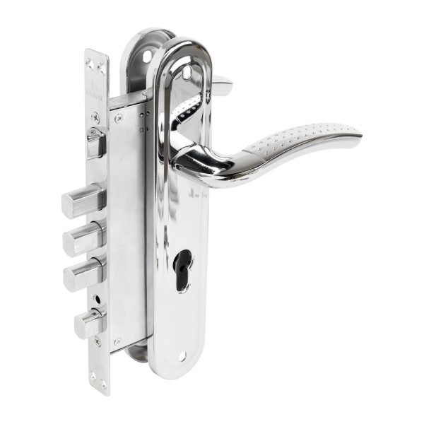 БУЛАТ ЗВ 4-4B.60.80.01.04-R АЛЬФА хром без ц/м (ЗВ4-0526R) Замок врезной с/руч (10)