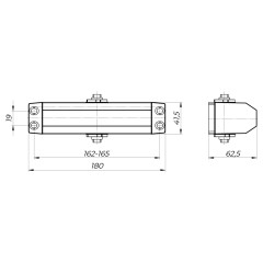 Доводчик дверной DCTR80-140 (TDR-140) 80-140кг AL алюминий