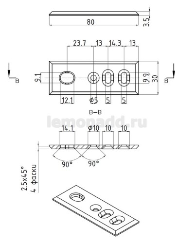 dormakaba DK-02 ответная планка для шпингалетов AL-01 и AL-02