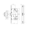 Защелка врезная PLASTLP96WC-50/IND SN мат.никель (кратно коробке 30 шт)
