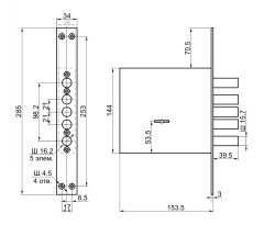 Рязань ЗВ 8-8 К.5/15 б/о "BORDER" 71602 Замок врезной тяж (6)