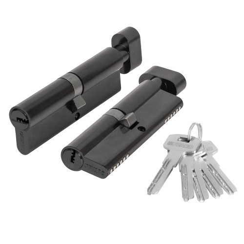 Цилиндровый механизм (200 ZM/100) 2000ZM Knob 100 (50+10+40) BL-24 черный 5Key с вертушкой