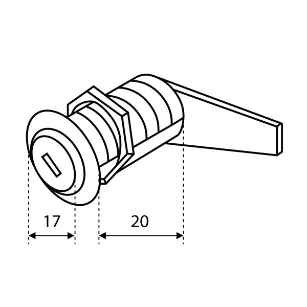 СТАНДАРТ почтовый ЗП20мм В СБОРЕ Замок мебельный (600,30)
