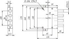 Сенат ЗВС-1 5кл комп.№3 без торцевой пл. б/о 140 Замок врезной тяж (7)