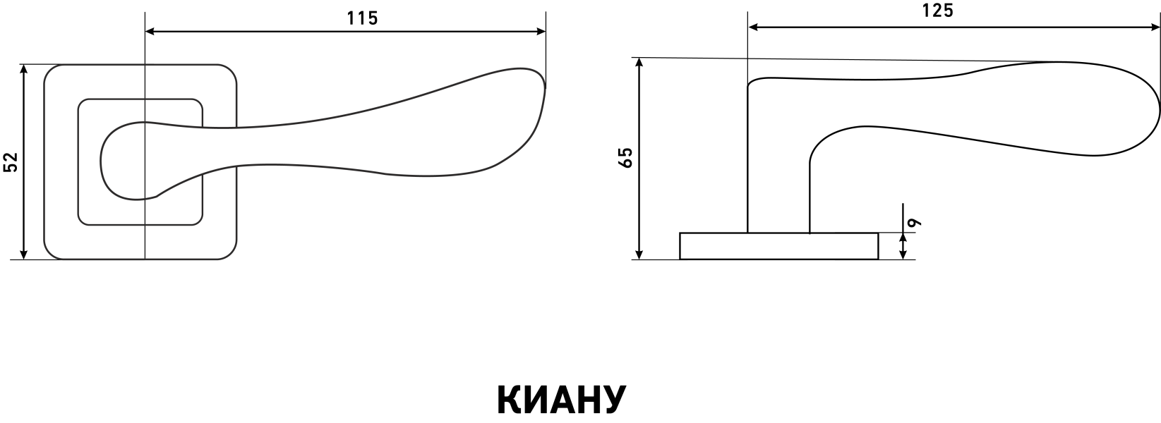 АЛЛЮР АРТ "КИАНУ" BT (25140) черный титан Комплект ручек (20)