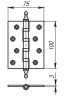 Петля универсальная IN4500UA PN (500-A4) 100x75x3 перл. никель Box