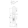 Петля приварная D20x140S B2B (с фаской)
